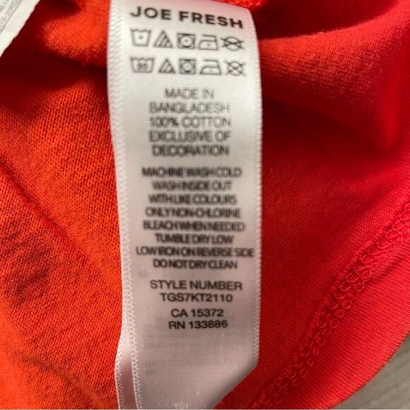 Joe Fresh Tank Tops Set of 2 Navy & Coral w/White Flowers Girl Toddler Size 4 - Picture 8 of 8